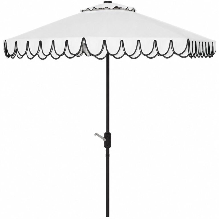 Black Scalloped Umbrella rental — Creative Events & Rentals, Fort Myers FL