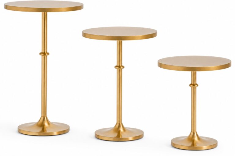 Gold Side Tables Set rental — Creative Events & Rentals, Fort Myers FL