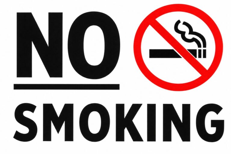 No Smoking Sign rental — Creative Events & Rentals, Fort Myers FL