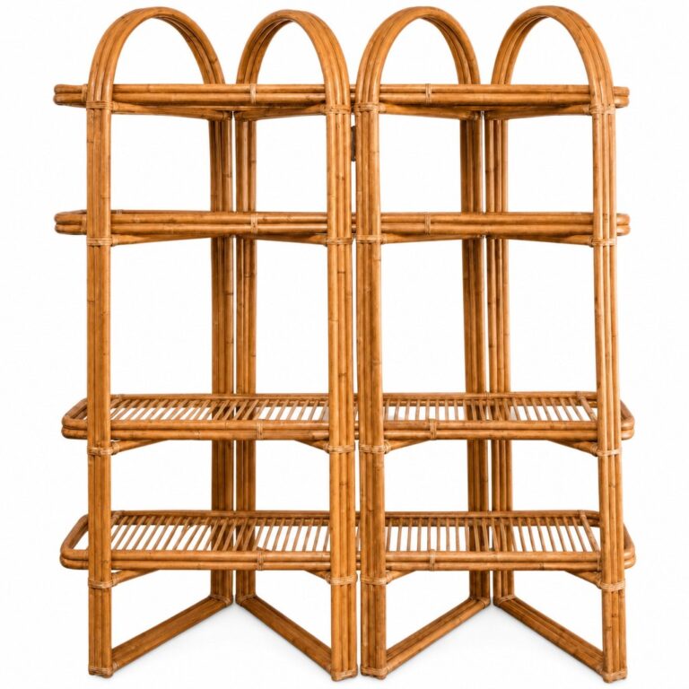 Rattan Shelf Bar Back rental — Creative Events & Rentals, Fort Myers FL
