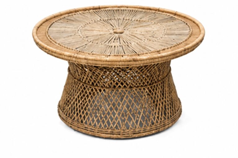 Wicker Coffee Table Glass Top rental — Creative Events & Rentals, Fort Myers FL