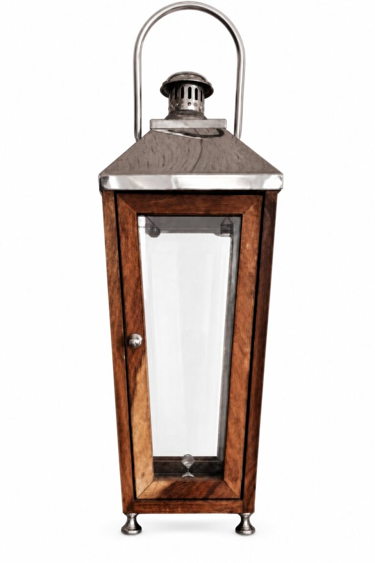 Wood & Metal Lantern 26" rental — Creative Events & Rentals, Fort Myers FL