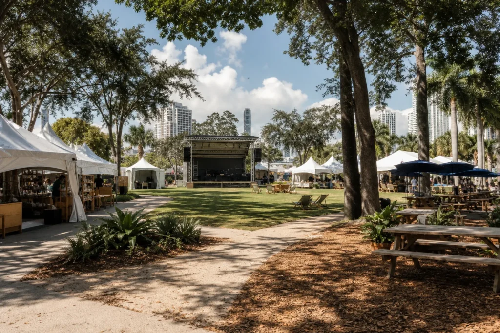 Park Festival event setup