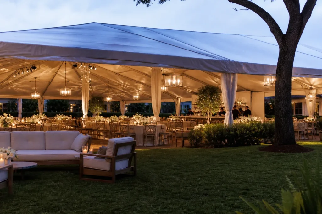 Tented Private Party event setup