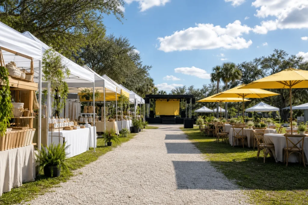 Outdoor Fair event setup