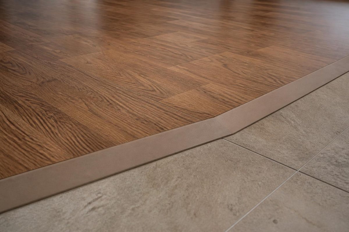Dance floor panels with a tapered transition at the edge