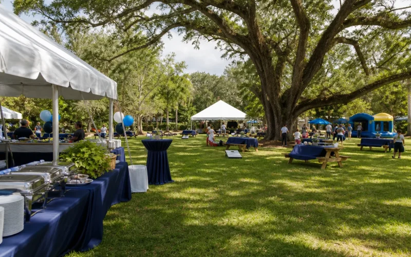 Picnic, Holiday Or Family Day event setup