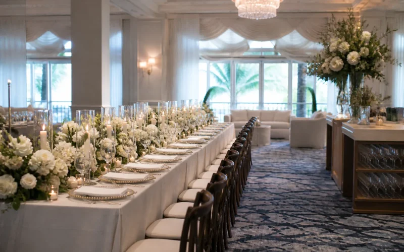 Formal Tabletop And Service Flow event setup