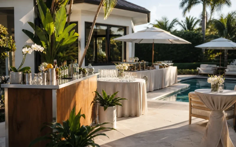 Private Outdoor Service event setup