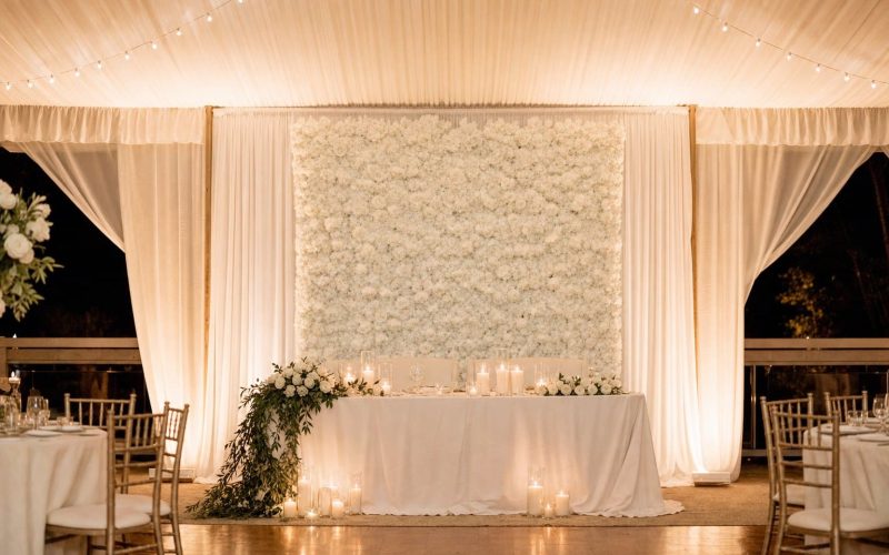 Floral Wall at a Wedding Reception — Creative Events & Rentals, Fort Myers FL