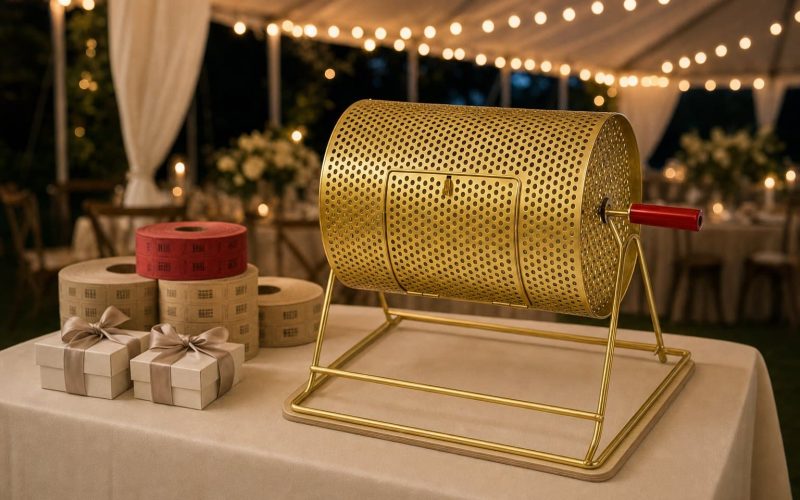 Raffle Drum at an Evening Fundraiser — Creative Events & Rentals, Fort Myers FL